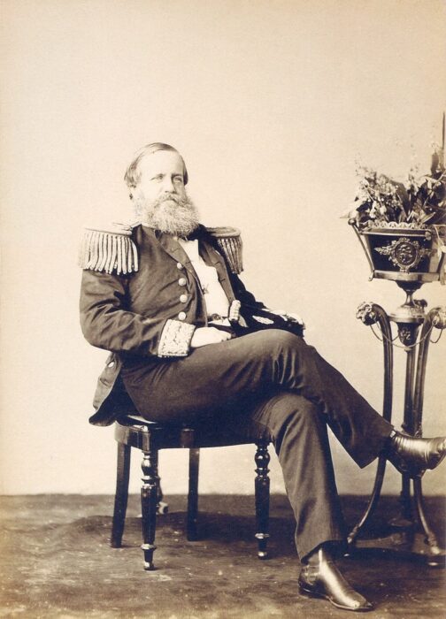 Педру II в адмиральском мундире, 1870 год