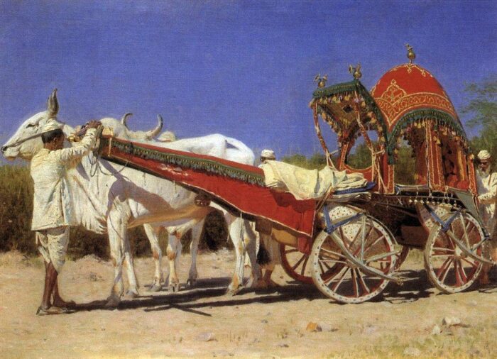 "Повозка богатых людей в Дели", худ. В. Верещагин, 1874