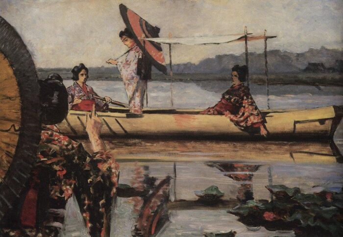 "Прогулка в лодке", худ. В. Верещагин, 1903