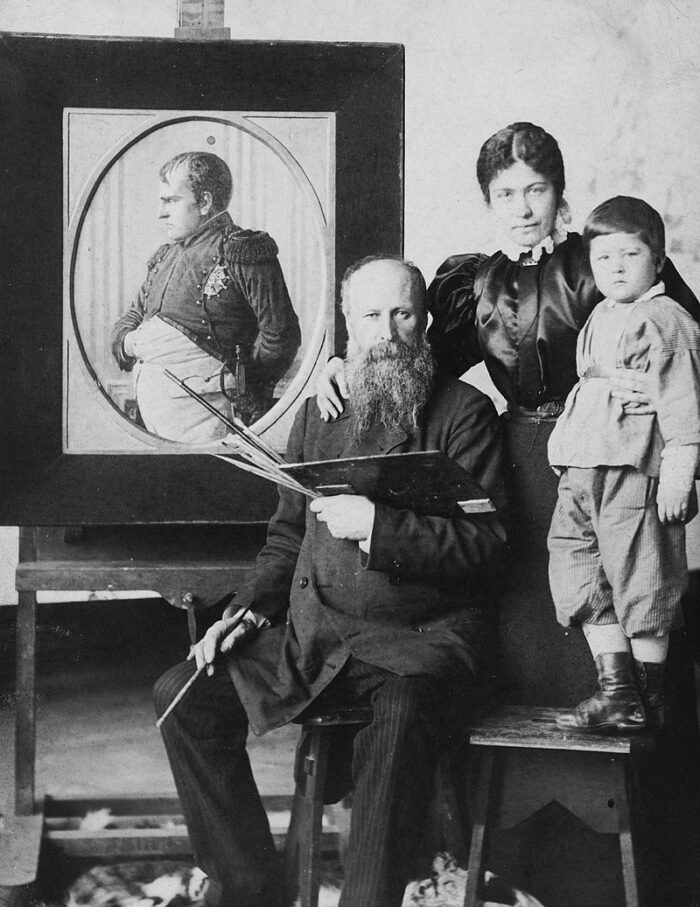 Верещагин с женой Лидией и сыном Василием