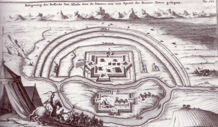 Цинские войска осаждают Албазин, 1686
