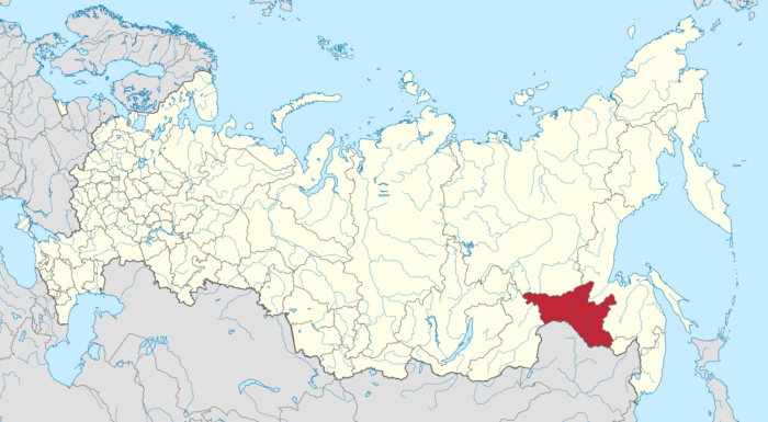 Амурская область на карте России