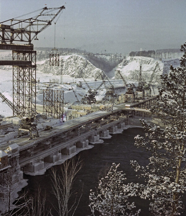 Строительство Братской ГЭС: март 1960 г.