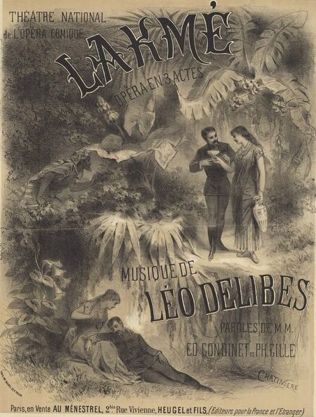 Плакат к премьере оперы "Лакме" в 1883 году