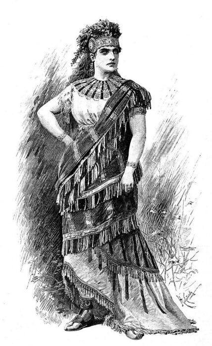 Тереза Штольц в роли Аиды на европейской премьере оперы в 1872 году