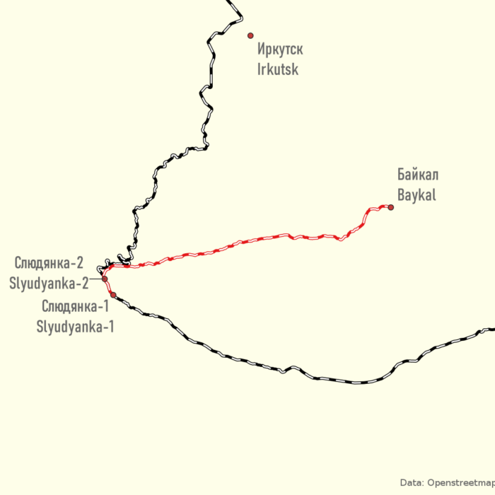 Кругобайкальская железная дорога (на данный момент)
