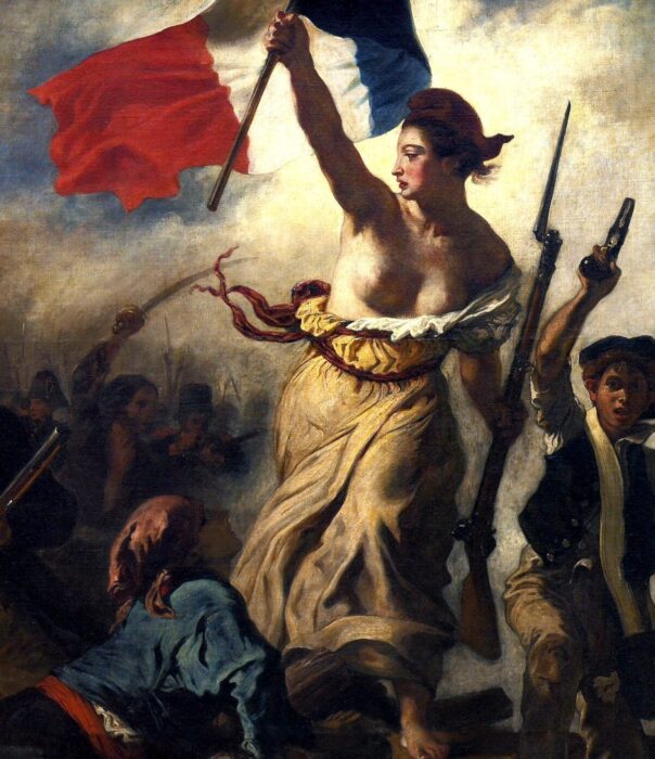 Марианна, фрагмент картины "Свобода, ведущая народ"