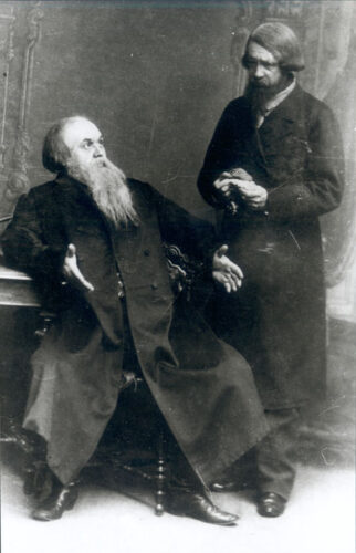 Константин Рыбаков (Большов) и Михаил Садовский (Подхалюзин) в постановке Малого театра 1892 года