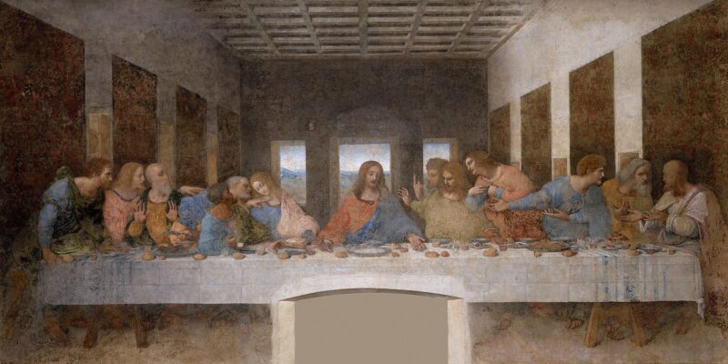 "Тайная вечеря", худ. Леонардо да Винчи, 1495—1498