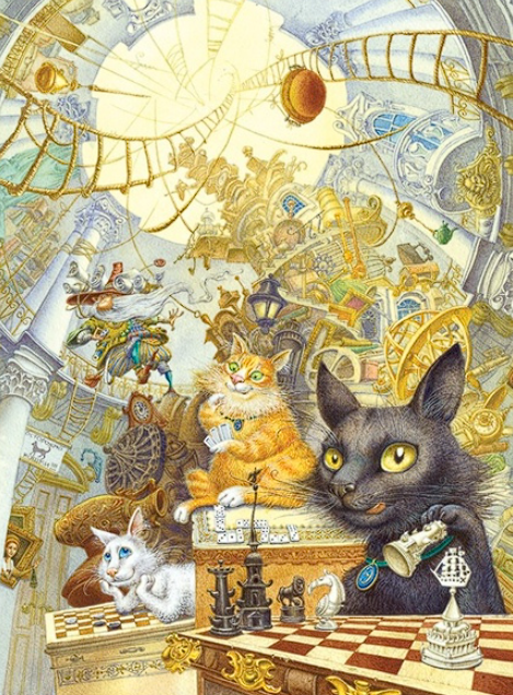 "Эрмитажные коты", иллюстрация Ольги Попугаевой и Дмитрия Непомнящего