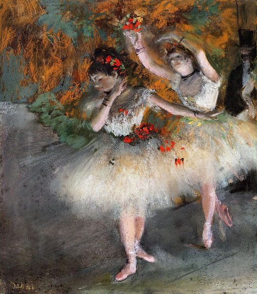 "Две танцовщицы выходят на сцену", худ. Эдгар Дега