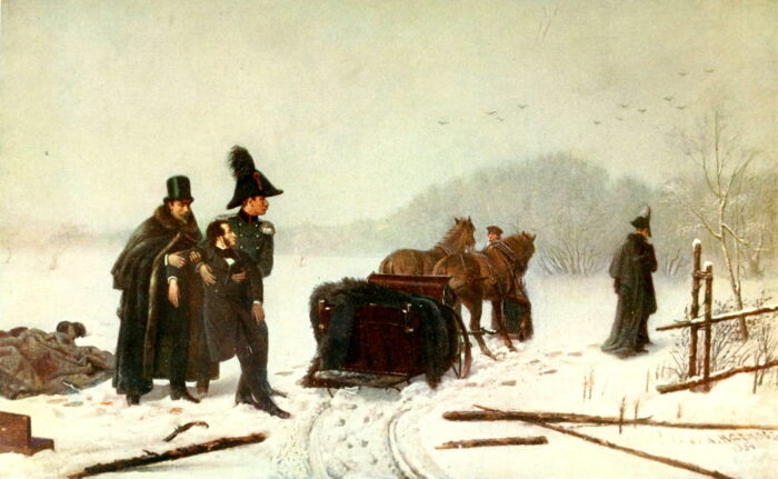 "Дуэль Пушкина с Дантесом", художник А. Наумов, 1884