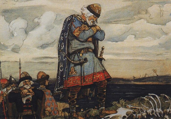 "Олег у костей коня", худ. В. М. Васнецов, 1899