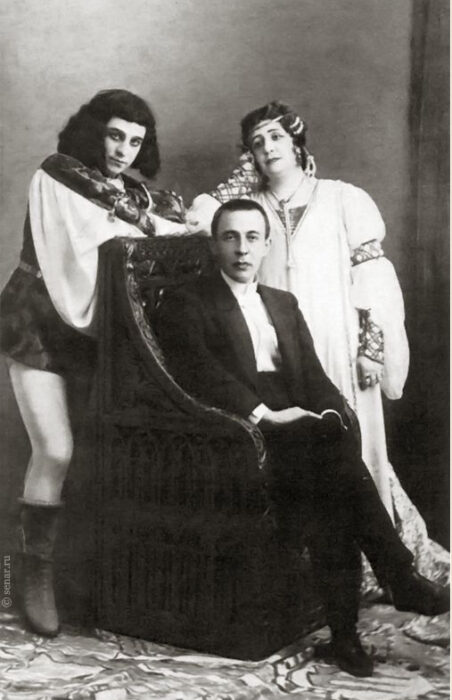 Рахманинов с первыми исполнителями оперы "Франческа да Римини", 1906 г.