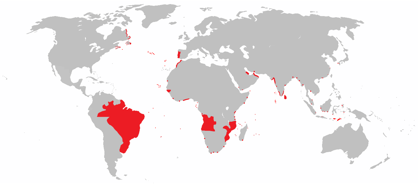 Карта колониальной экспансии Португальской империи