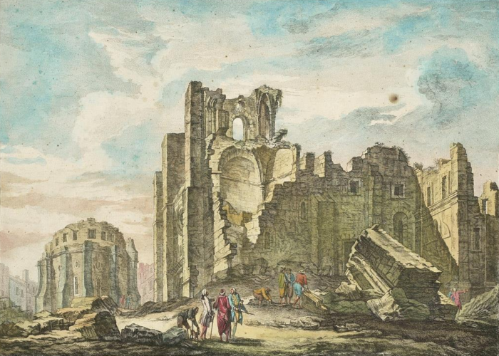 Руины Лиссабонского собора после землетрясения