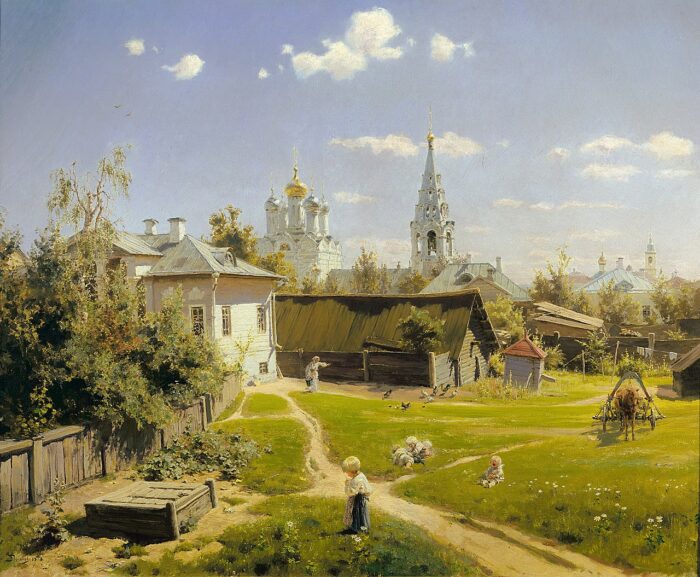 "Московский дворик", худ. В. Поленов, 1878