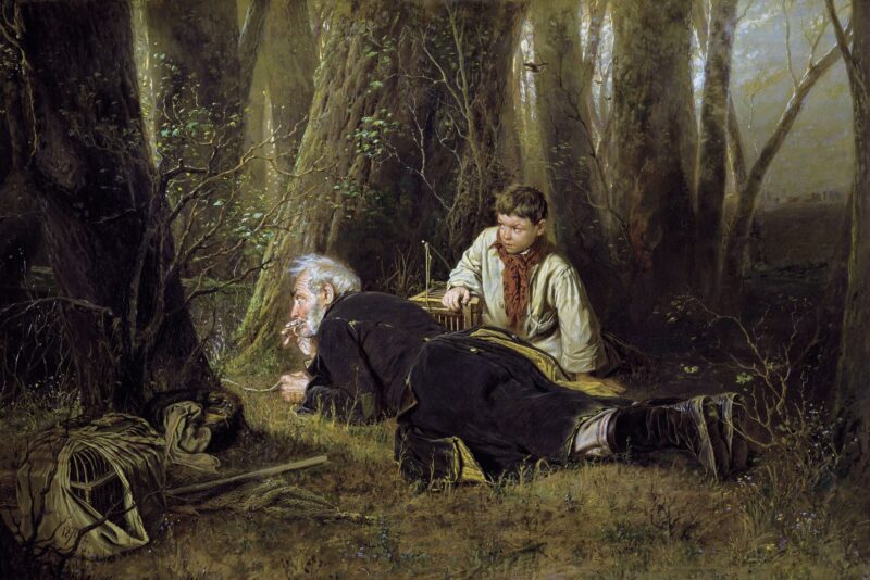 "Птицелов", худ. В. Перов, 1870 г.