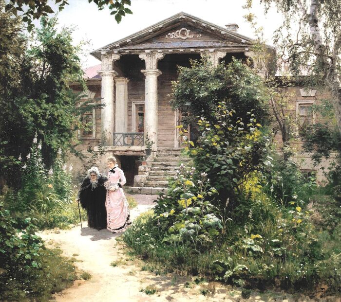 "Бабушкин сад", худ. В. Поленов, 1878