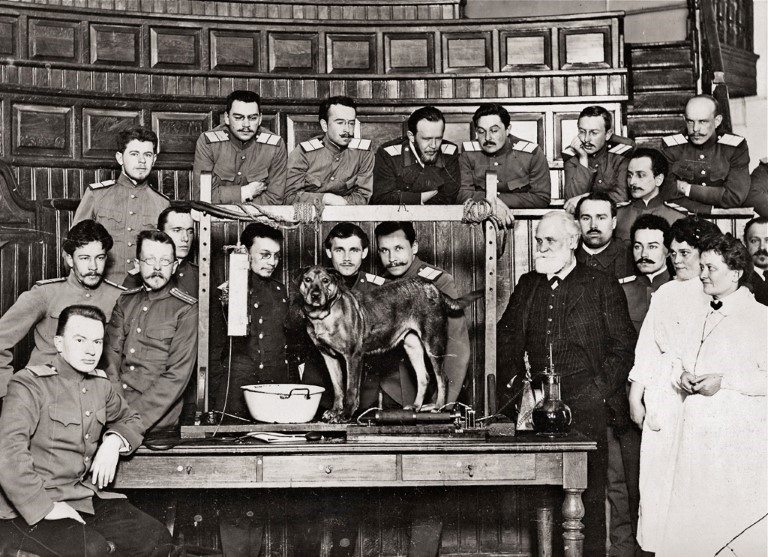 И. П. Павлов на кафедре физиологии Военно-медицинской академии, 1912 год
