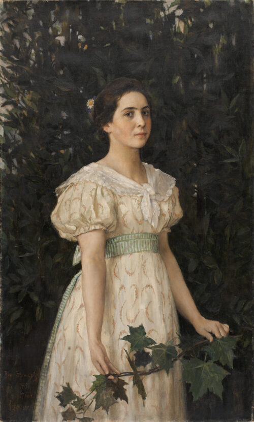 "Девушка с кленовой веткой", худ. В. Васнецов, 1896
