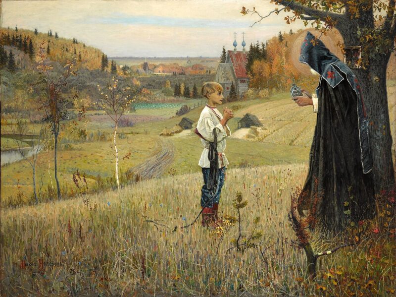 "Видение отроку Варфоломею", худ. М. Нестеров, 1889—1890 г.