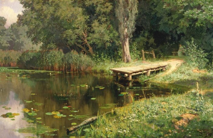 "Заросший пруд", худ. В. Поленов, 1879