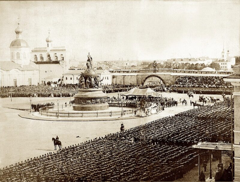 Открытие памятника "Тысячелетие России", фото 1862 года