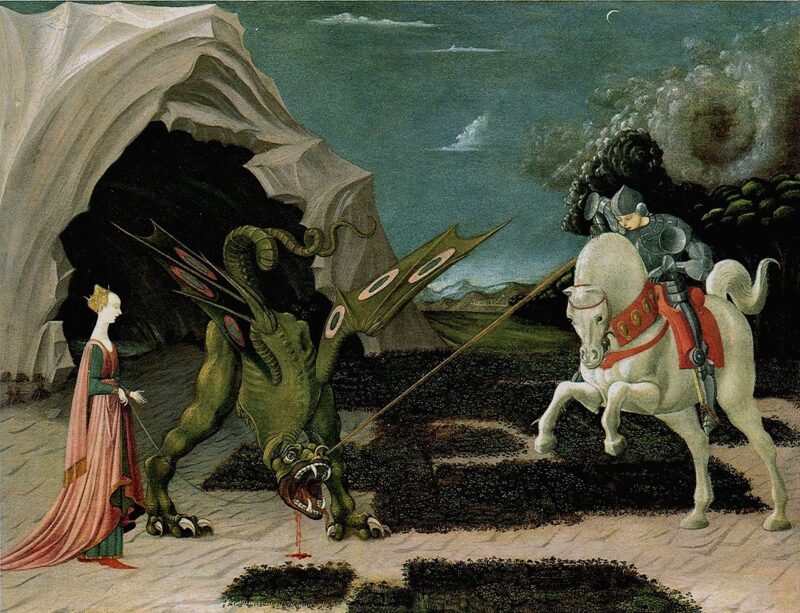 "Битва святого Георгия с драконом", худ. Паоло Уччелло, ок. 1456 года