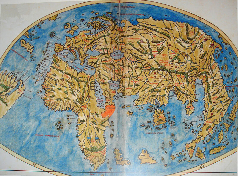Карта Пьетро Коппо (1520 г.) — одна из последних, на которой изображен Хвост Дракона