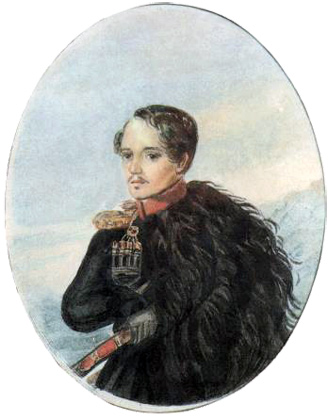 Автопортрет М. Ю. Лермонтова, 1837-38, бумага, акварель