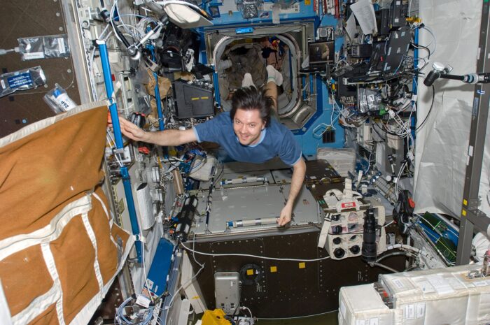 Олег Кононенко во время экспедиции МКС-17, 2008 год