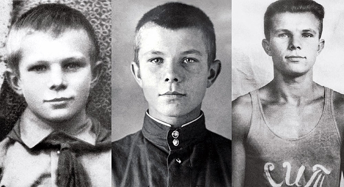Юрий Гагарин в детстве и юности