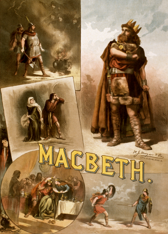 Афиша пьесы "Макбет", около 1884 год