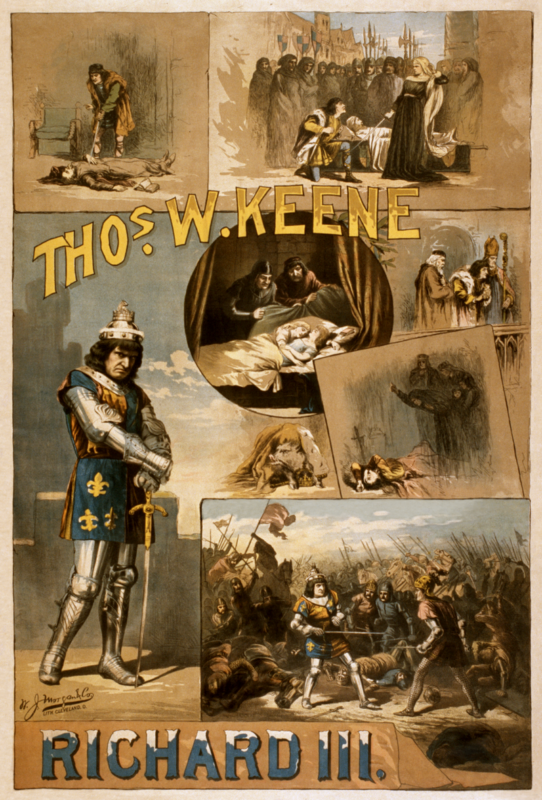 Афиша спектакля "Ричард III", 1884 г.
